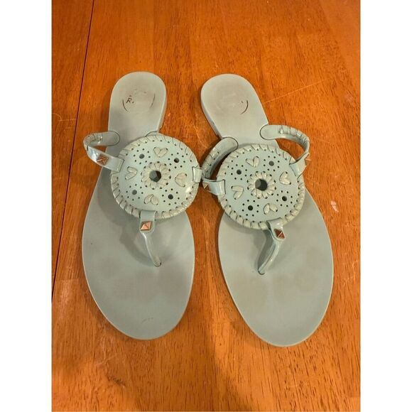 Jack Rogers Light Blue Gels Flip Flop Sandals Womens SZ 8 - Picture 2 of 4
